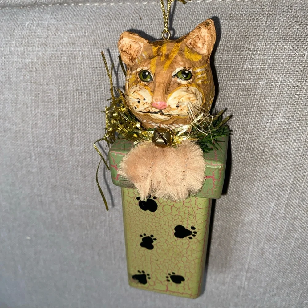 Vintage‎ Cat Christmas Tree Ornament